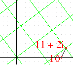 The multiple of -3+4i closest to 10 is 11+2i