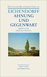 Ahnung und Gegenwart: Smtliche Erzhlungen I (Deutscher Klassiker Verlag im Taschenbuch)