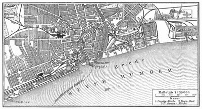 Lageplan von Hull.