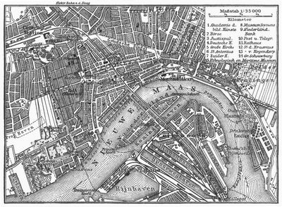 Lageplan von Rotterdam.