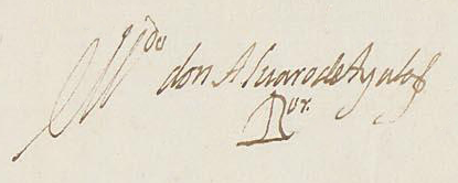 Álvaro de Ayala (1624) firma del rector de la Universidad de Alcalá.png