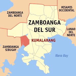 Mapa han Zamboanga del Sur nga nagpapakita kon hain nahamutangan an Kumalarang