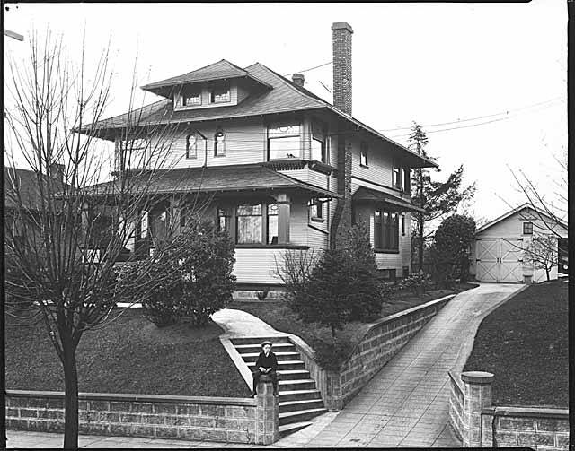 File:Boy on post in front of house in Madrona neighborhood, Seattle, ca 1924 (MOHAI 1190).jpg