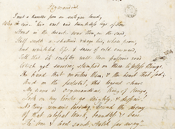 File:Ozymandias Shelley draft c1817.gif