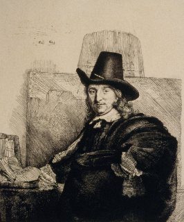 Rembrandt van Rijn. Portret van Jan Asselijn. 1647.