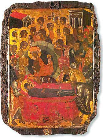 File:Dormition by byzantine anonim (14th c., Pushkin museum).jpg