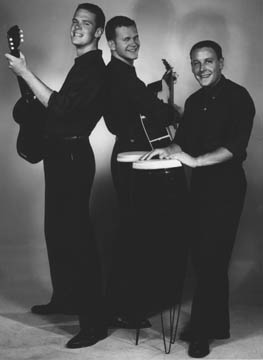 Dave Guard (left) as part of the Kingston Trio in 1957