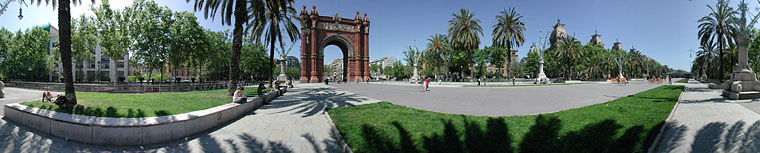 Vista panorámica de l'Arc del Triomf