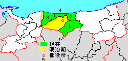 Lokasi Tōhaku di Prefektur Tottori