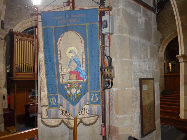 File:St Michael, Hathersage, banner - geograph.org.uk - 4597899.jpg