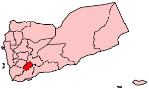 Map of Yemen showi Ad Dali' governorate.