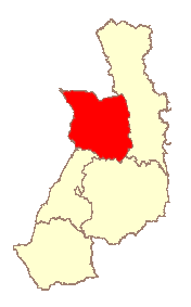 The location of Belon'i Tsiribihina within the Menabe Region