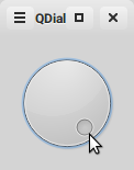 Un QDial de valeur 135 environ.