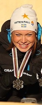 Emma Wikén vid VM i Val di Fiemme 2013.