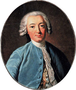 Portret van Claude Adrien Helvétius door Louis-Michel van Loo uit de 18e eeuw.