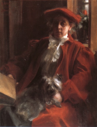 File:Anders Zorn - Emma Zorn och hunden Mouche.jpg