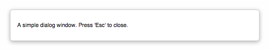Example of a Dialog window .