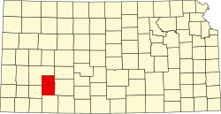 Karte von Gray County innerhalb von Kansas