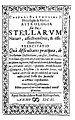 Astrologia, seu De stellarum natura, 1612