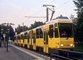 ČKD Tatra tram on service M 6 at its terminus in Berlin-Hellersdorf