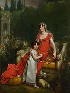 François Gérard Elisa Bonaparte et sa fille