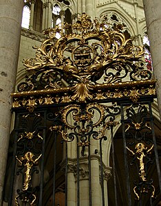 Detail of the Baroque choir grill (18th c.)