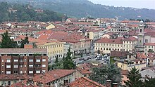 A panorama of a northern Italian town