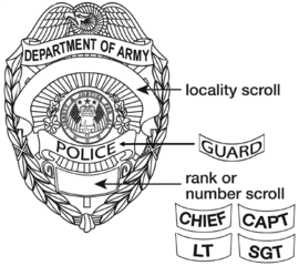 Badges of the Department of the Army Civilian Police / Guard