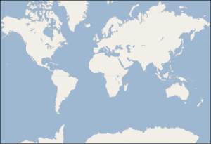 Ilustrační obraz slepé mapy připomínající obrazovku WikiMapia