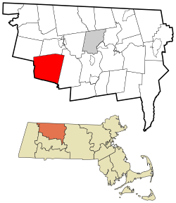 Location in Franklin County in Massachusetts