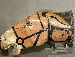 Rhyton attique à tête de mulet