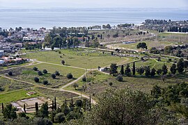 The ancient theatre with the gymnasion