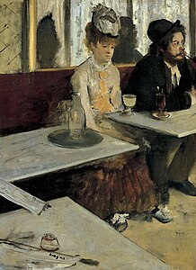 Un coin de table Edgar Degas, (1876) Paris, musée d'Orsay Marcellin Desboutin et l'actrice Ellen Andrée