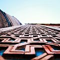 Detail of the shrine's carved brickwork