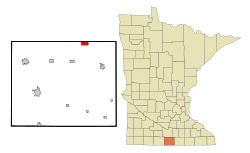 Location of Minnesota Lake, Minnesota