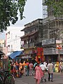 Pilgrims thronging the market at Upper Road, Haridwar.