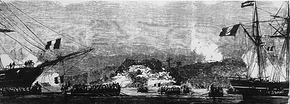 Franco-Spain alliance landed on Hàn River, Đà Nẵng in morning, 2/9/1858