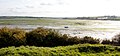 L'estuaire de la Penzé à marée basse : vue vers l'amont depuis la Pointe Saint-Jean.