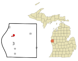 Location of Hart, Michigan