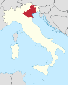 Karte der Kirchenprovinz Venedig