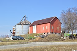 A farmstead on Heifner Road, southeast of Jamestown