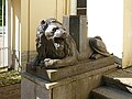 * Nomination Left lion at the entrance of the guardhouse in Alexandria park, Peterhof, Saint Petersburg, Russia. --Екатерина Борисова 00:41, 15 October 2024 (UTC) * Promotion Good quality. --Jacek Halicki 00:44, 15 October 2024 (UTC)