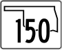 State Highway 150 marker