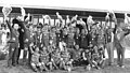 BFC Dynamo celebrating the title at the Dynamo-Stadion im Sportforum on 6 June 1987. Club president Manfred Kirste can be seen in the back row on the far right next to coach Jürgen Bogs.