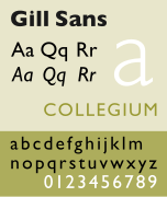 Gill Sans.