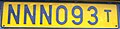 Taxi plate