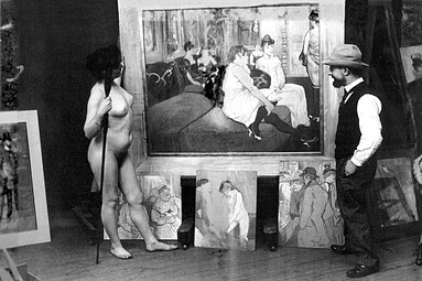 Toulouse-Lautrec en su atelier (1895)