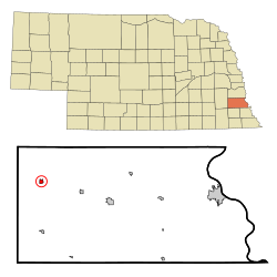 Location of Palmyra, Nebraska