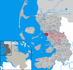 Elhelyezkedése Schleswig-Holstein térképén