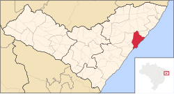 Location of Maceió in the State of Alagoas